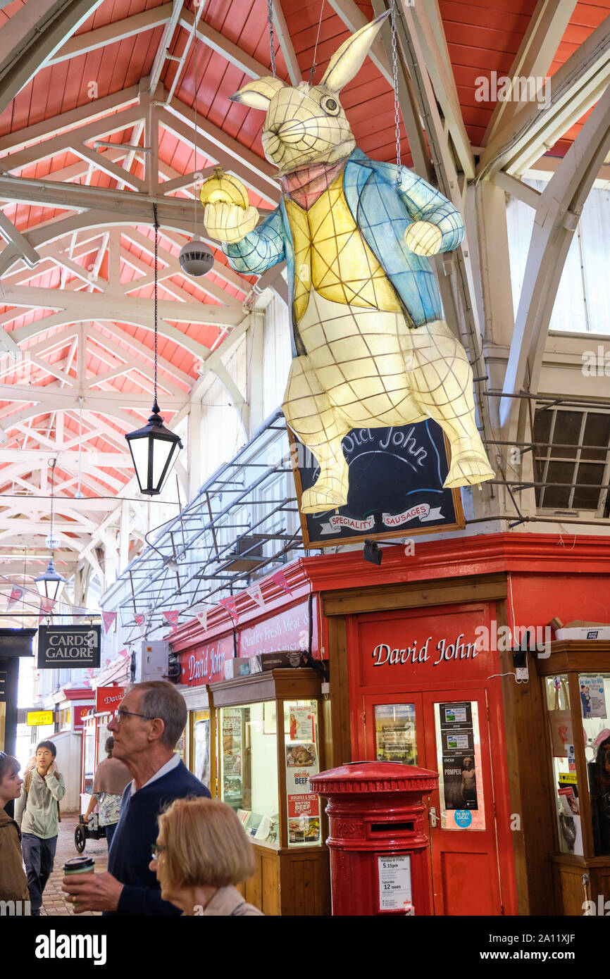 Der überdachte Markt Oxford Alice im Wunderland Stockfoto