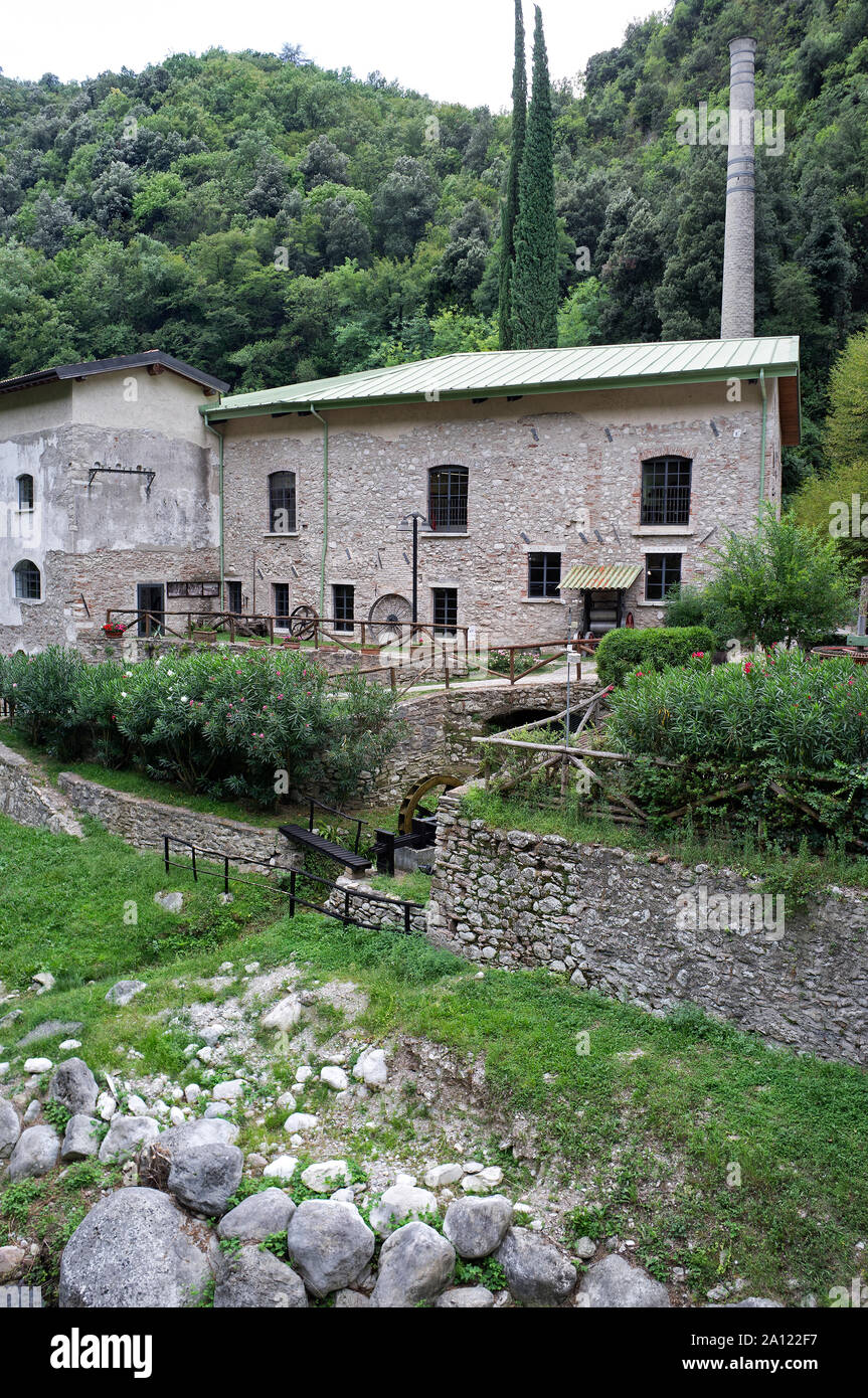 31. August 2019 - Paper Valley, Toscolano Maderno (Bs) Italien, Papier Museum, Werk Stockfoto