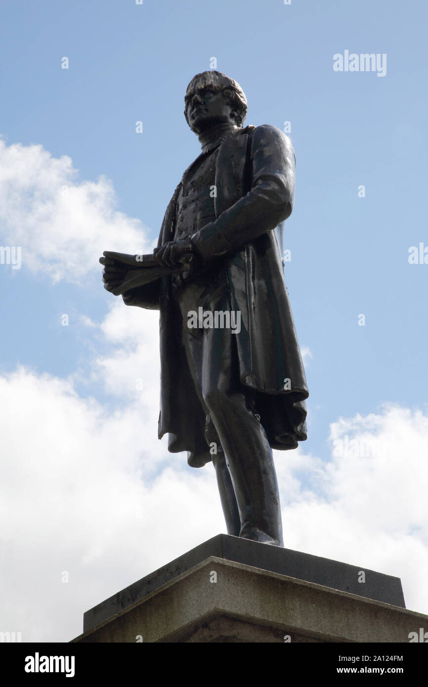 Glasgow Schottland George Square Statue von Sir Robert Peel Stockfoto