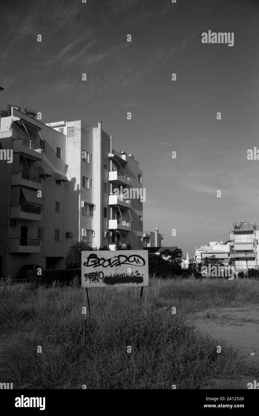 Apartment Blocks und freien Landes vouliagmeni Avenue Athens Attica Griechenland Stockfoto