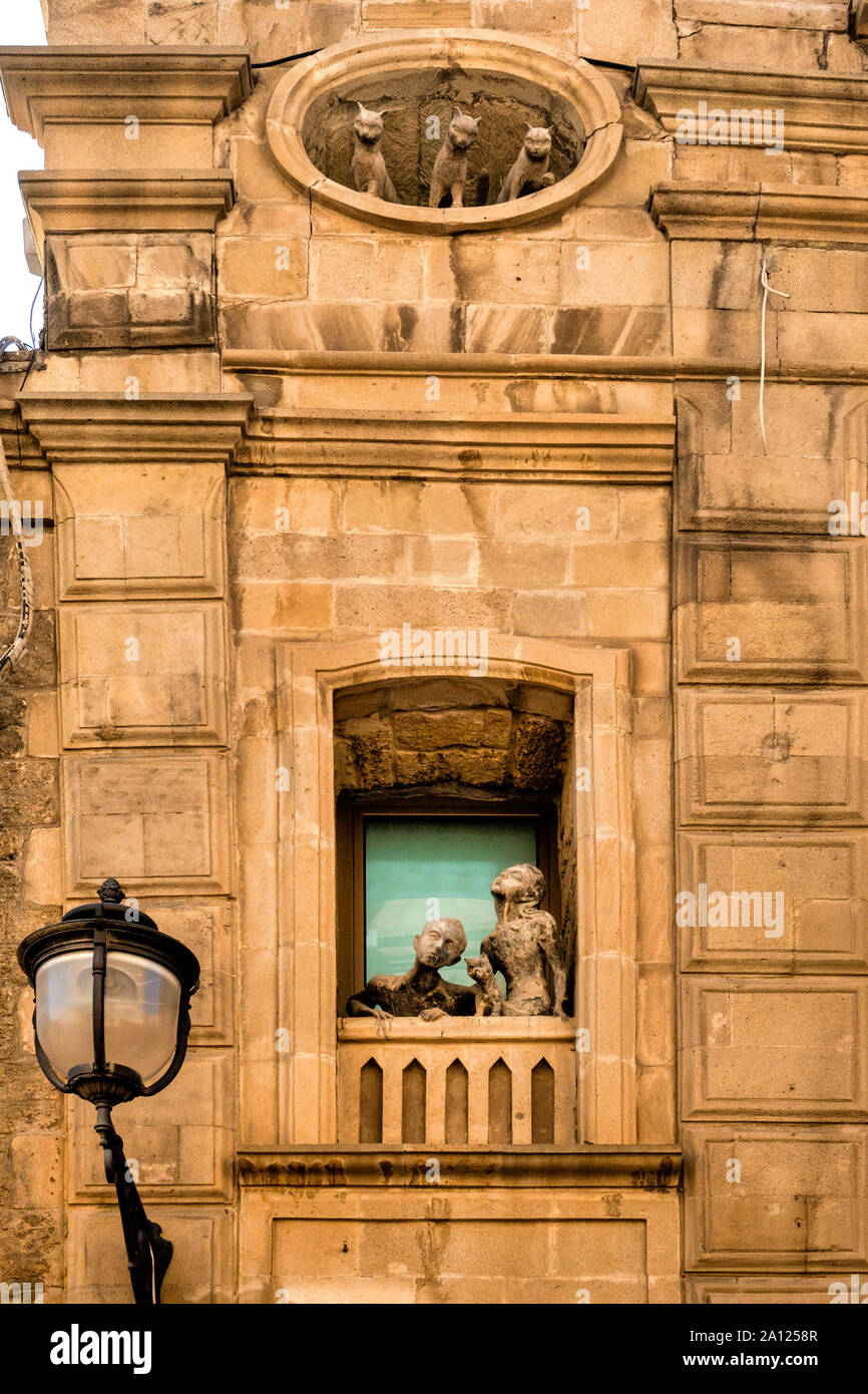Denkmal für Liebhaber und Katzen in Icheri Sheher, Baku, Aserbaidschan Stockfoto