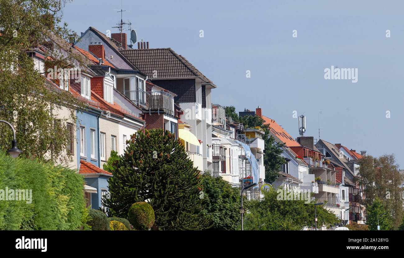 Häuserzeile, Reihenhäuser, Wohngebäude Stockfoto