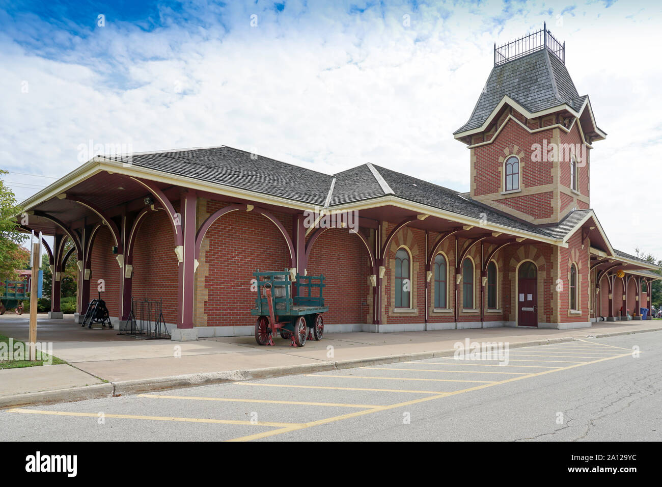 Konvertiert Bahnhof und jetzt Museum in Collingwood, Ontario, Kanada, Nordamerika Stockfoto