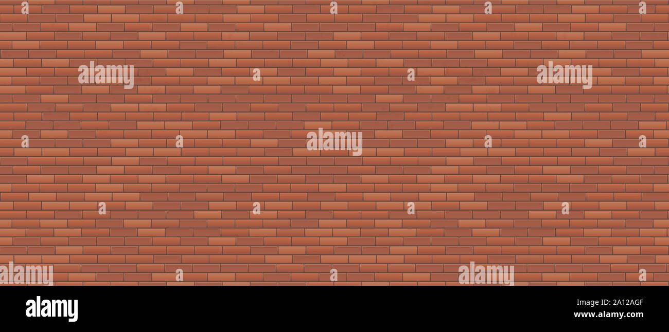 Nahtlose Mauer. Old Red Brick Wall Hintergrund. Wand Textur. Vector Illustration Stock Vektor