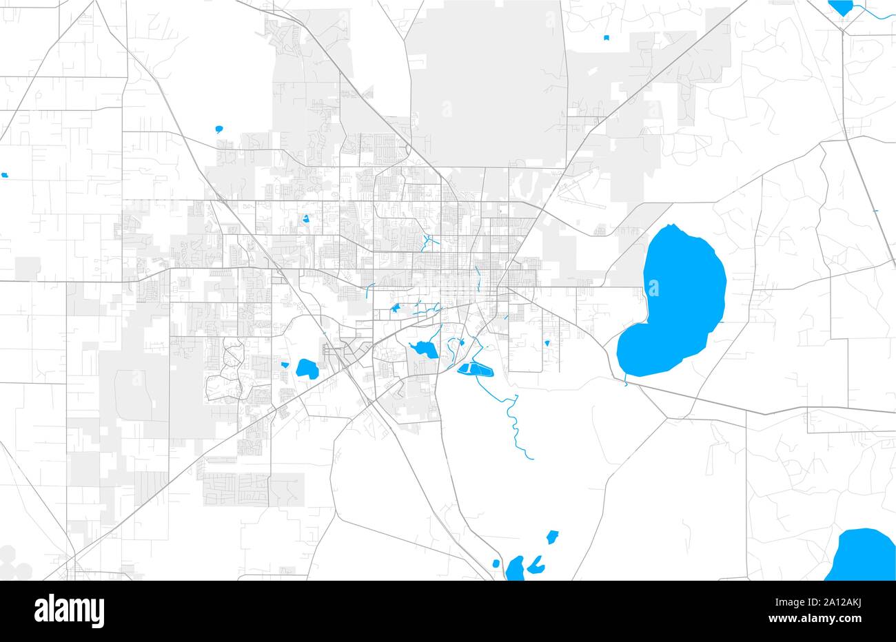 Reich detaillierte Vektor Lageplan von Gainesville, Florida, USA. Karte Vorlage für Wohnkultur. Stock Vektor