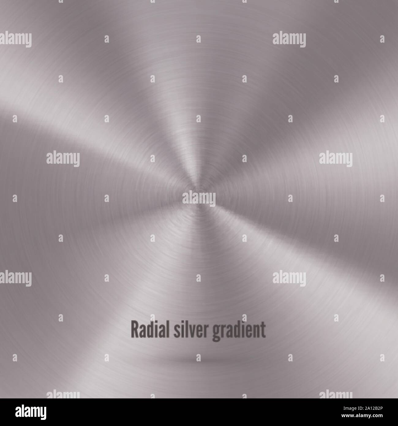 Silber Radialer Farbverlauf mit Kratzern. Metallische Folie Oberfläche. Silber realistische Textur. Vector Illustration Stock Vektor