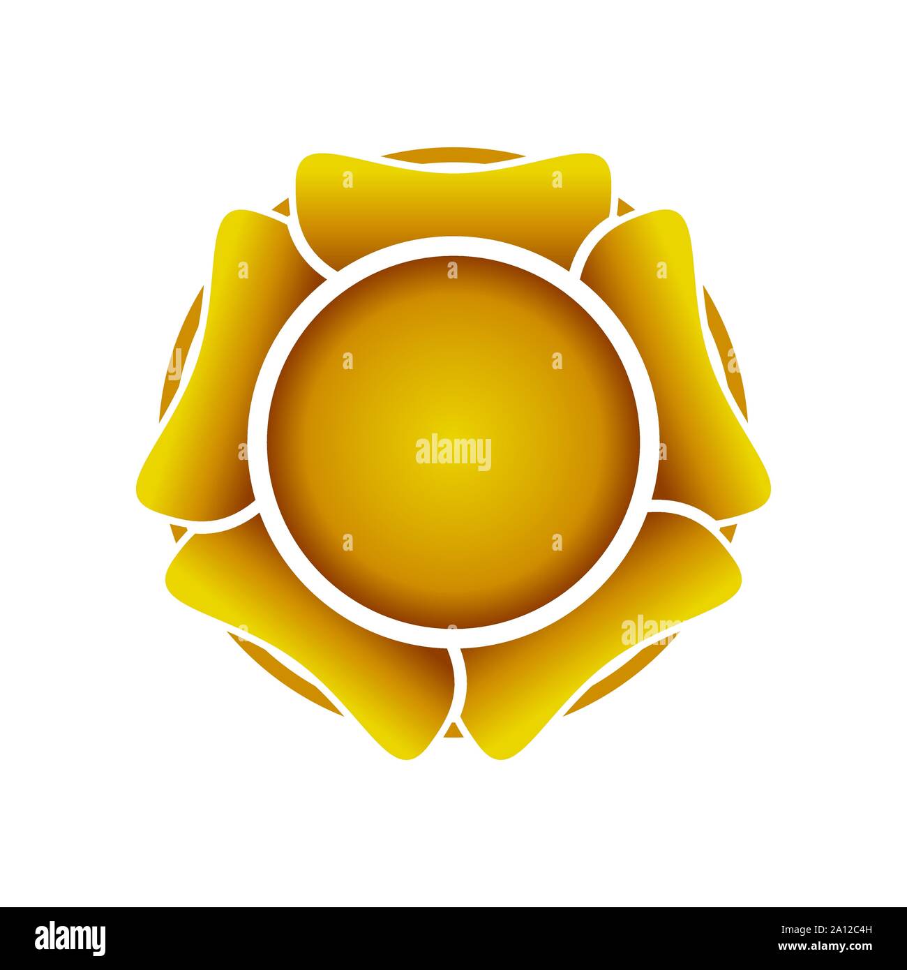 Golden Rafflesia Blume Vektor Symbol Grafik Logo Design Template Stock Vektor