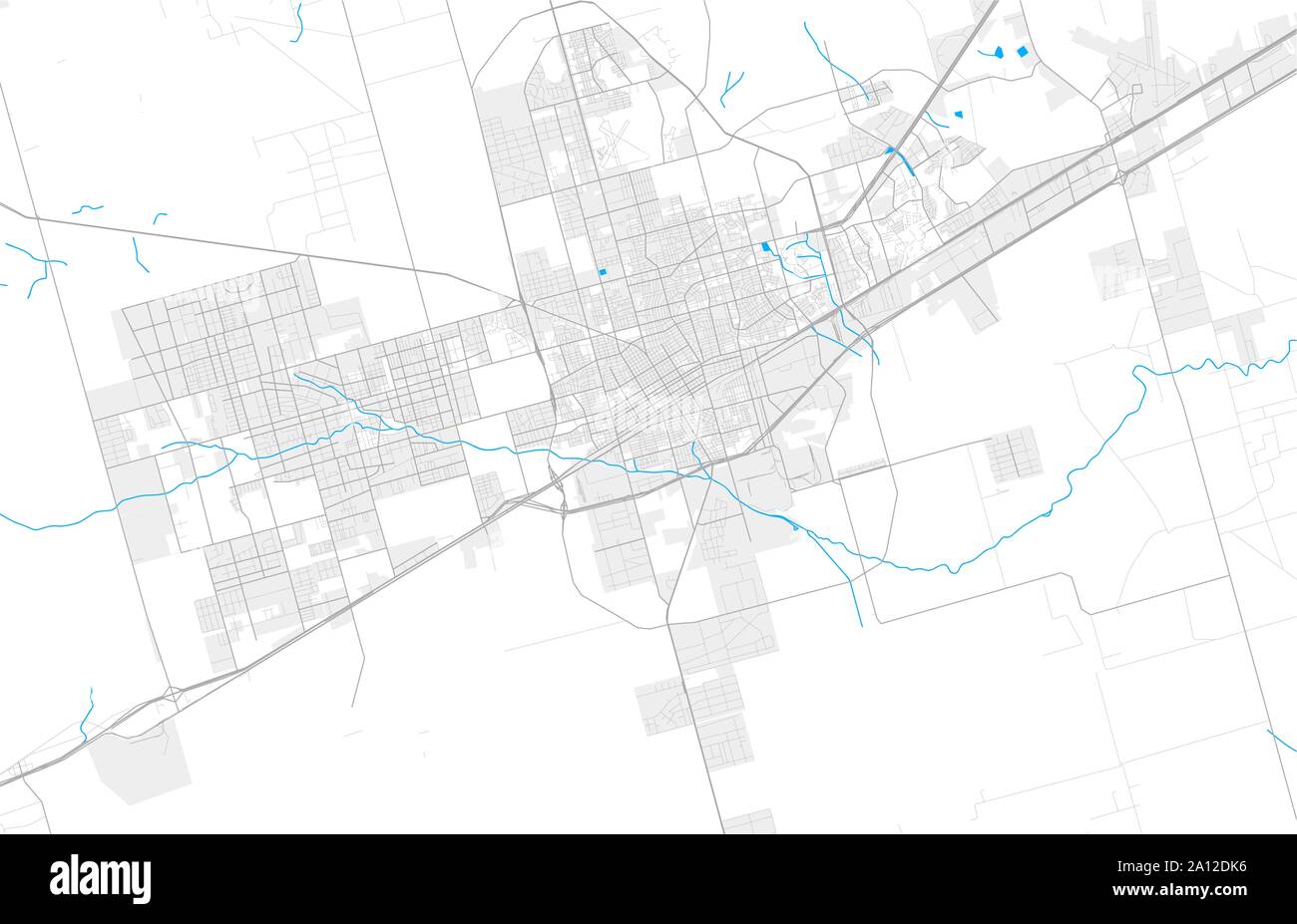 Reich detaillierte Vektor Lageplan von Odessa, Texas, USA. Karte Vorlage für Wohnkultur. Stock Vektor