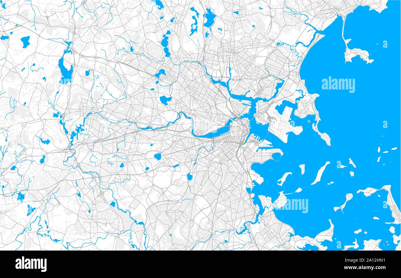 Reich detaillierte Vektor Lageplan von Cambridge, Massachusetts, USA. Karte Vorlage für Wohnkultur. Stock Vektor