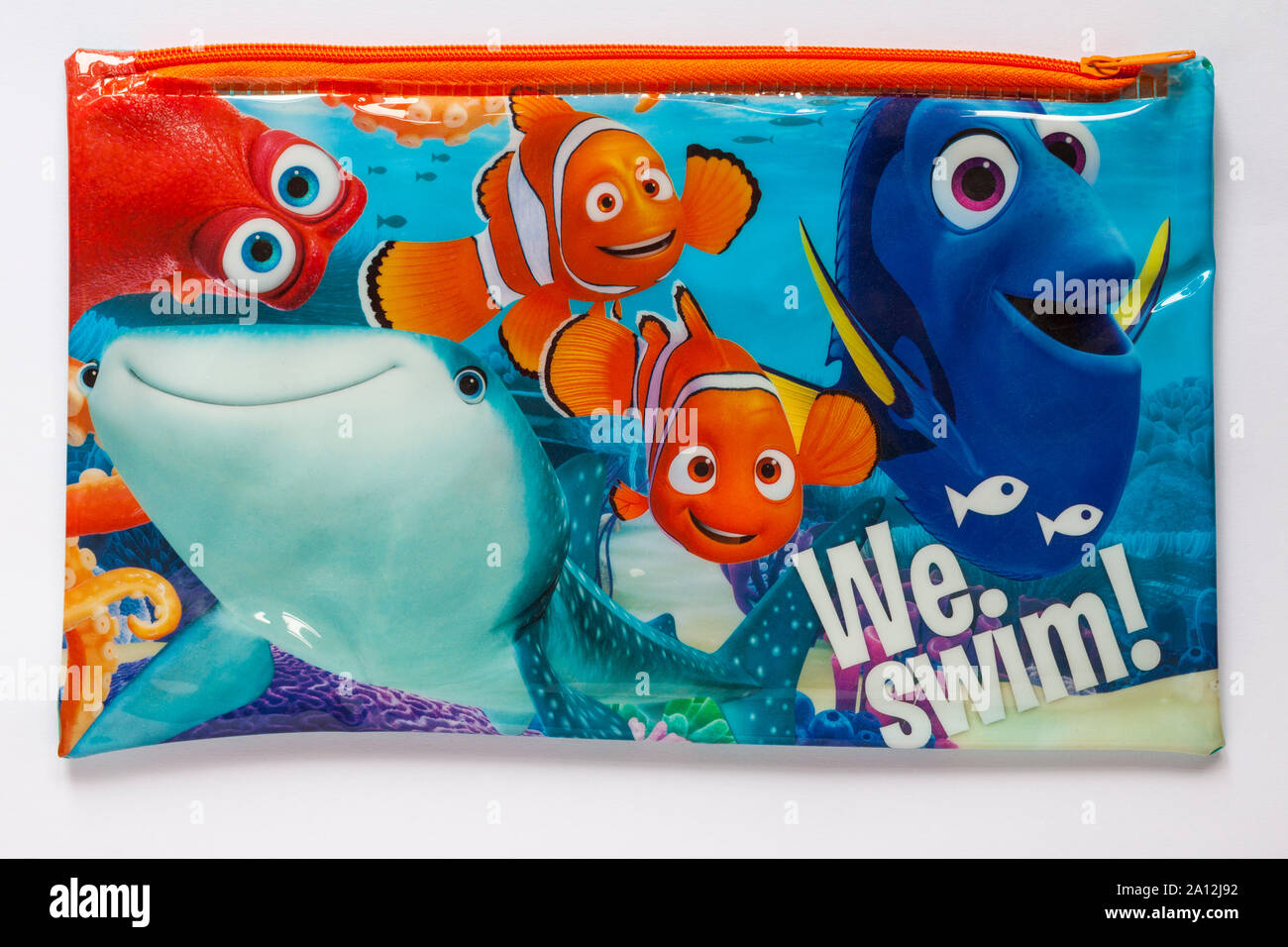 Diagnose Dory Federmäppchen auf weißem Hintergrund Stockfoto