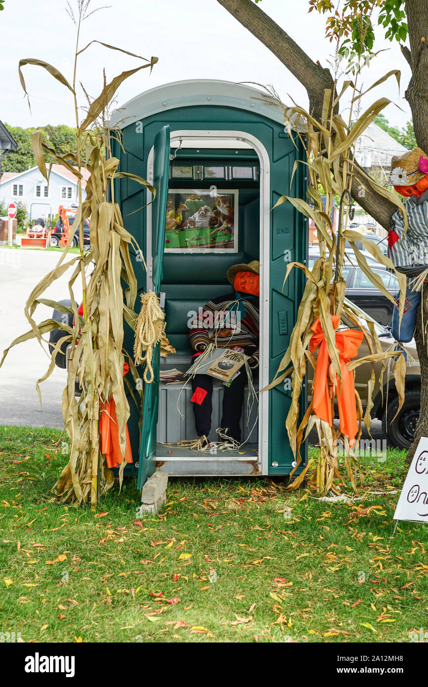 Vogelscheuchen, die Invasion und Festival in Meaford, Ontario, Kanada, Nordamerika Stockfoto