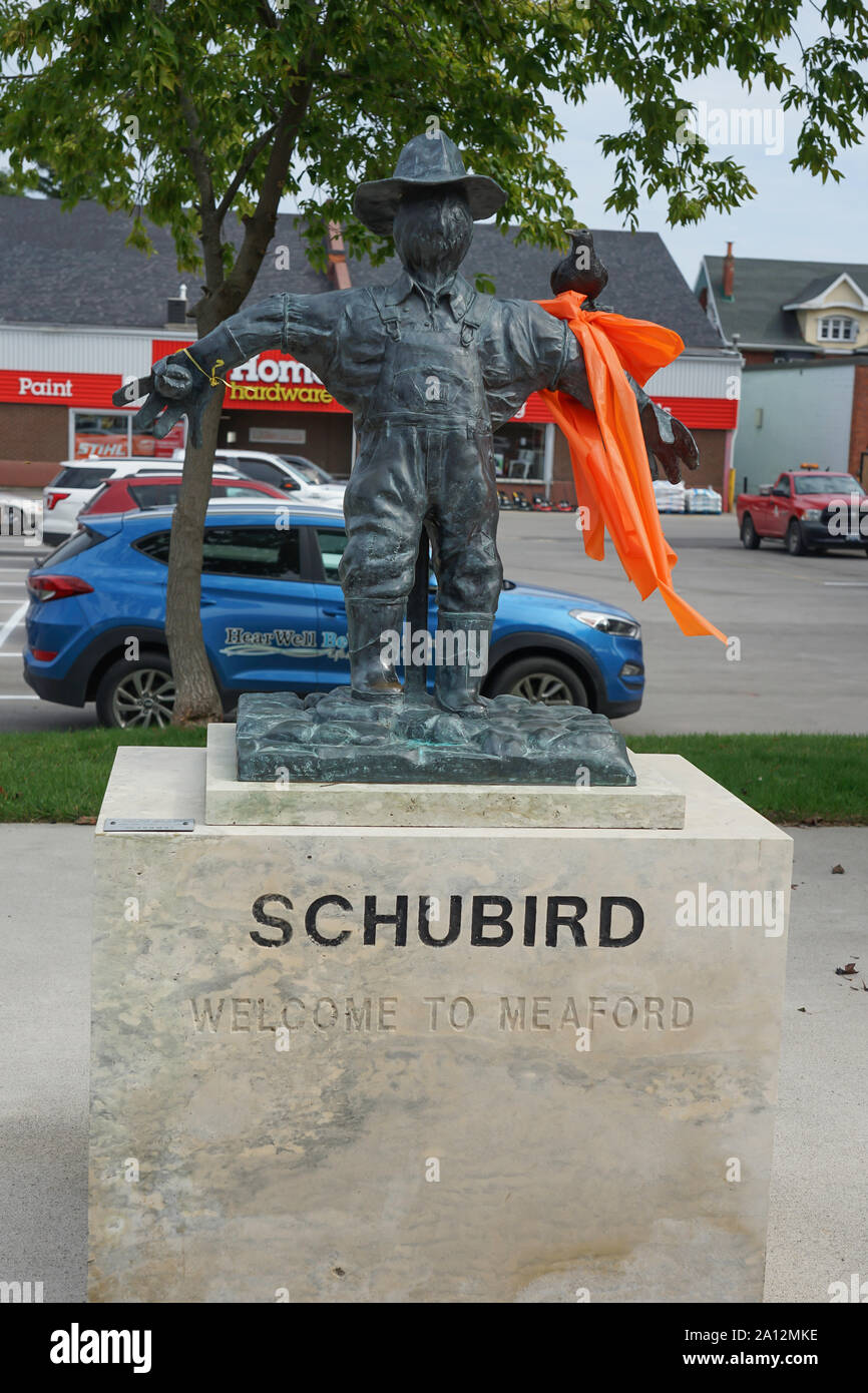 Vogelscheuchen, die Invasion und Festival in Meaford, Ontario, Kanada, Nordamerika Stockfoto