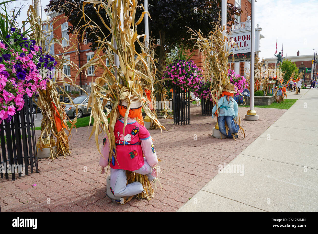 Vogelscheuchen, die Invasion und Festival in Meaford, Ontario, Kanada, Nordamerika Stockfoto