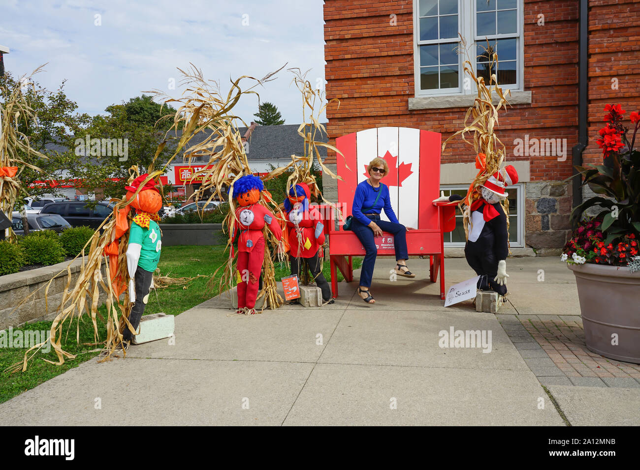 Vogelscheuchen, die Invasion und Festival in Meaford, Ontario, Kanada, Nordamerika Stockfoto