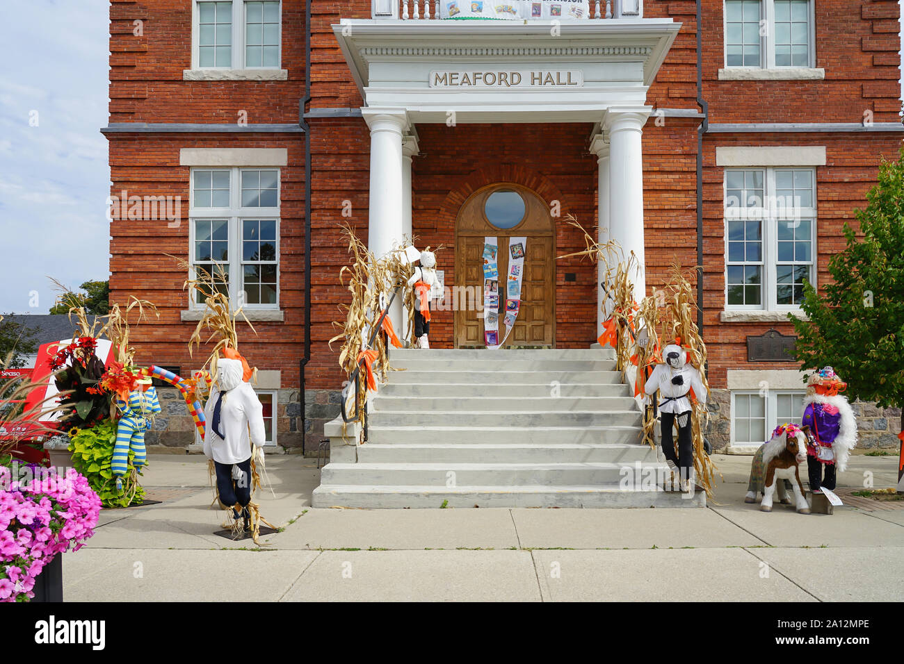 Vogelscheuchen, die Invasion und Festival in Meaford, Ontario, Kanada, Nordamerika Stockfoto