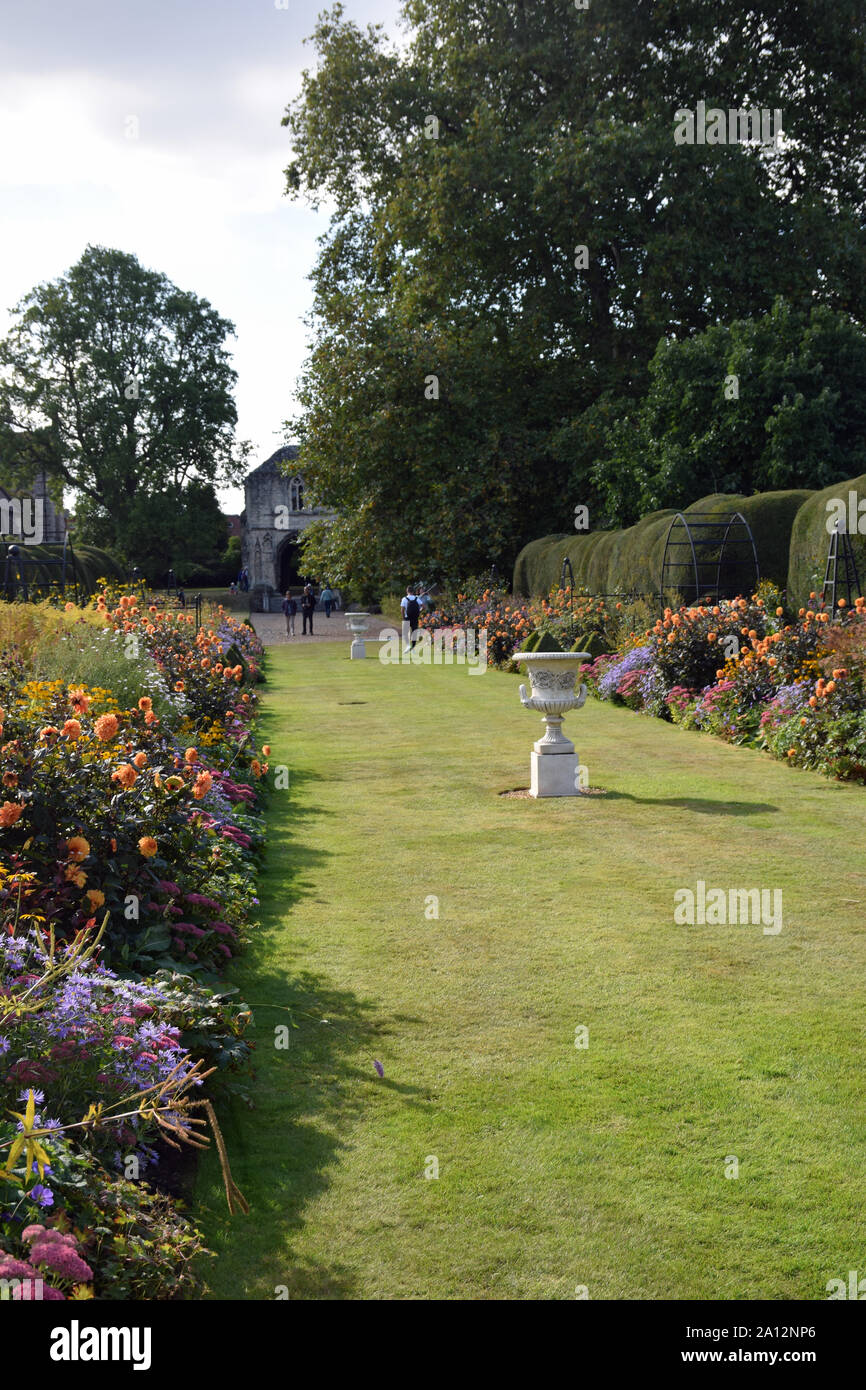 Bischof von Norwich die Gärten für die Öffentlichkeit zugänglich während der Tage des offenen Denkmals, September 2019 Stockfoto