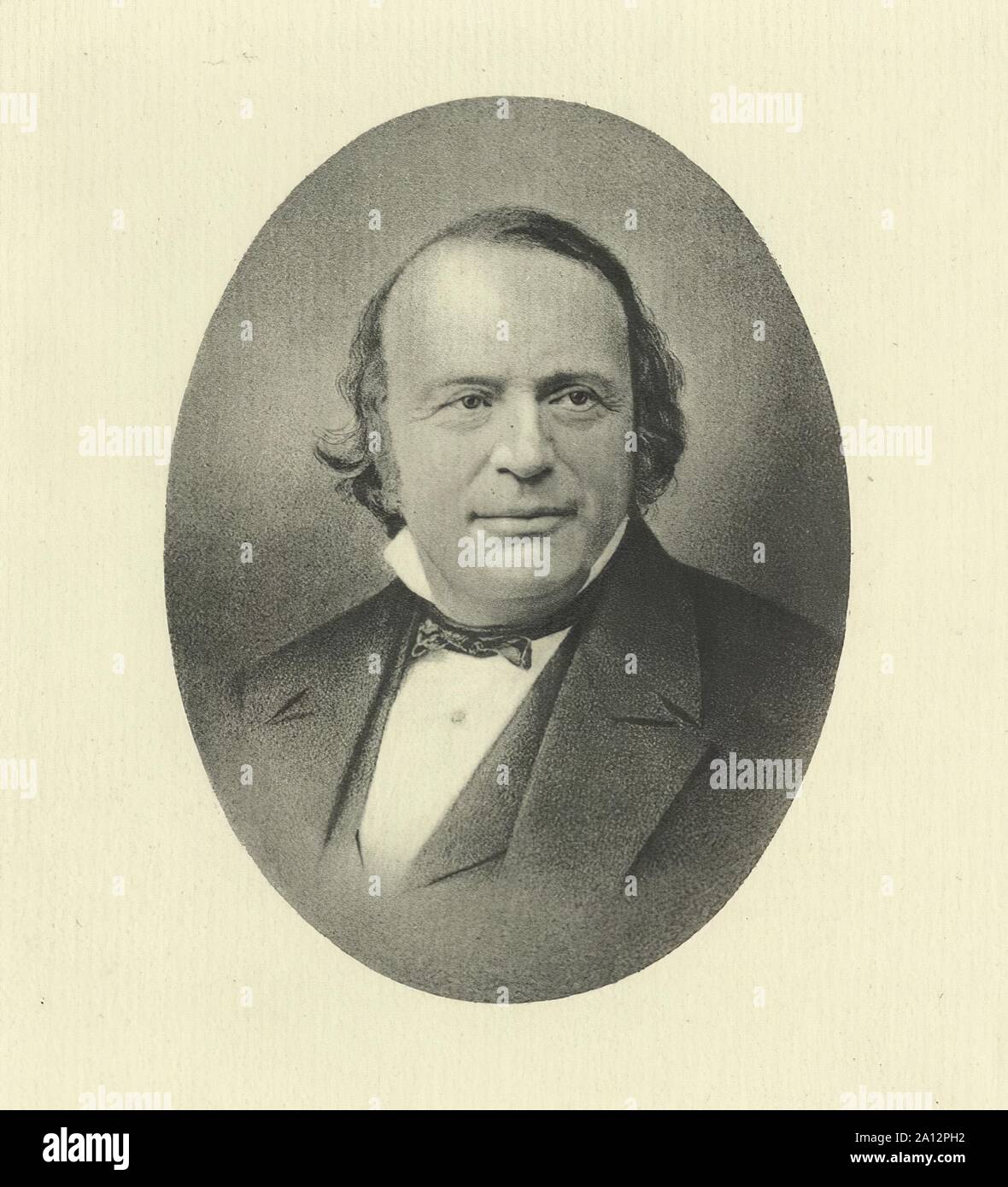 LOUIS AGASSIZ (1807-1873) schweizerisch-amerikanische Naturforscher und Biologe über 1855 Stockfoto