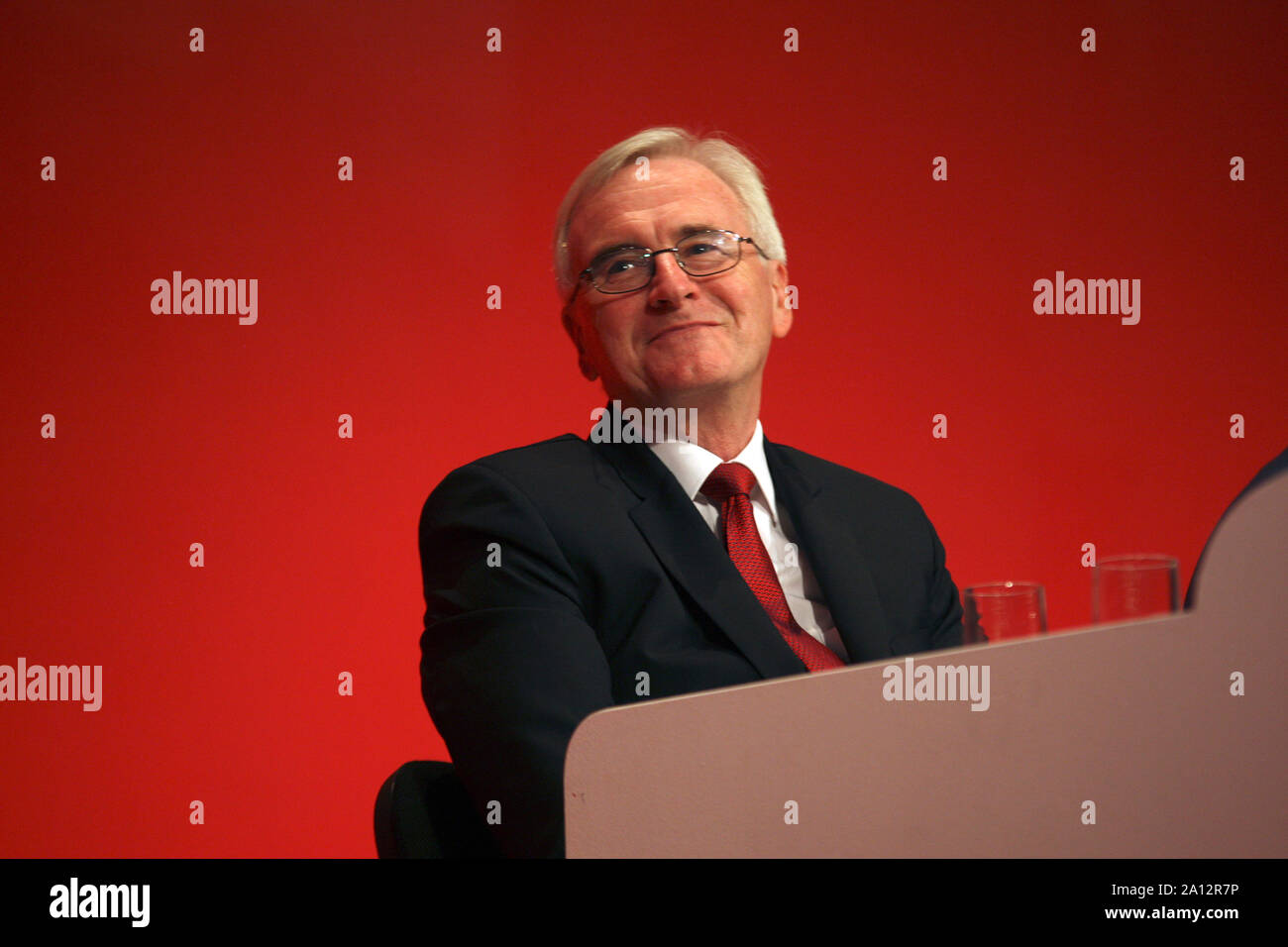 John McDonnell MP gibt seine Rede von der Labour Party, Konferenz Stockfoto