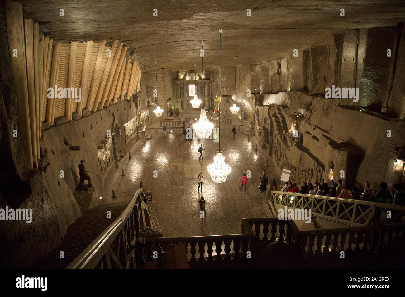 St Kingas Kapelle tief im Weliczka Salzbergwerk, Krakau, Polen Stockfoto