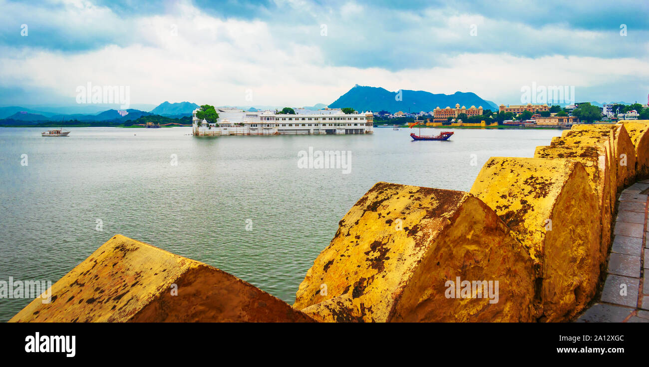 Lake Pichola in Udaipur Rajasthan, Indien Stockfoto