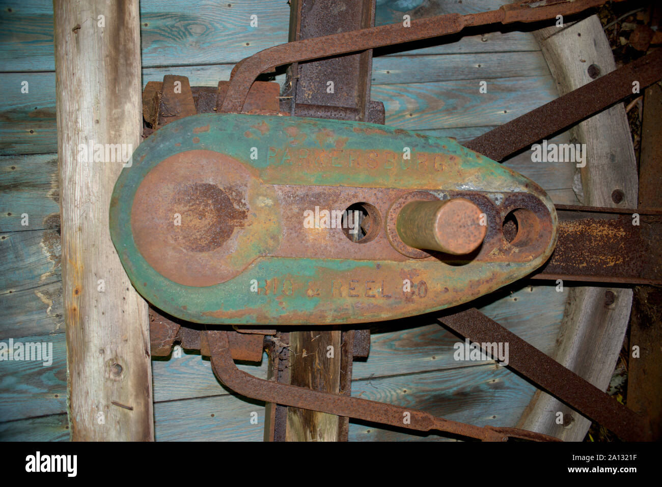 Parkersburg Bohranlage (Mittelteil), Bradford Ölfelder, Rock City Mountain in der Nähe von Library, New York, USA Stockfoto