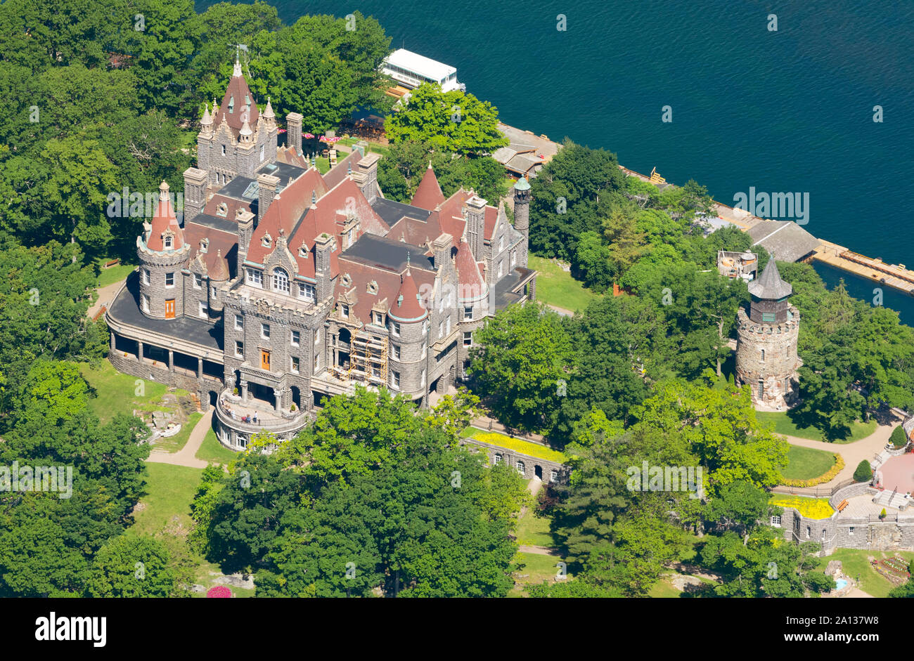 Boldt Castle, das Herz der Insel, tausend Inseln, New York Stockfoto