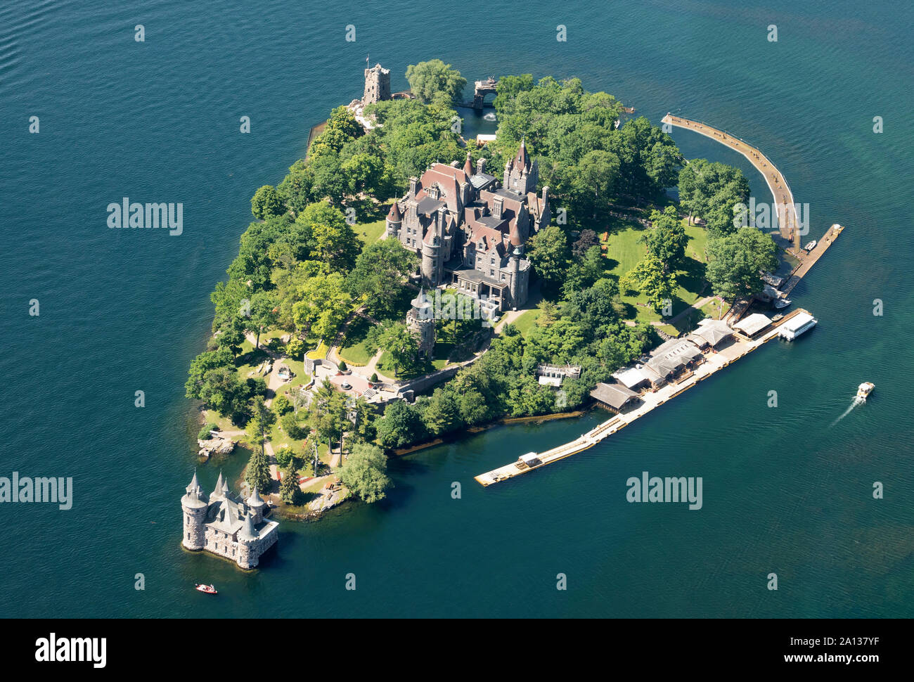 Boldt Castle, das Herz der Insel, tausend Inseln, New York Stockfoto