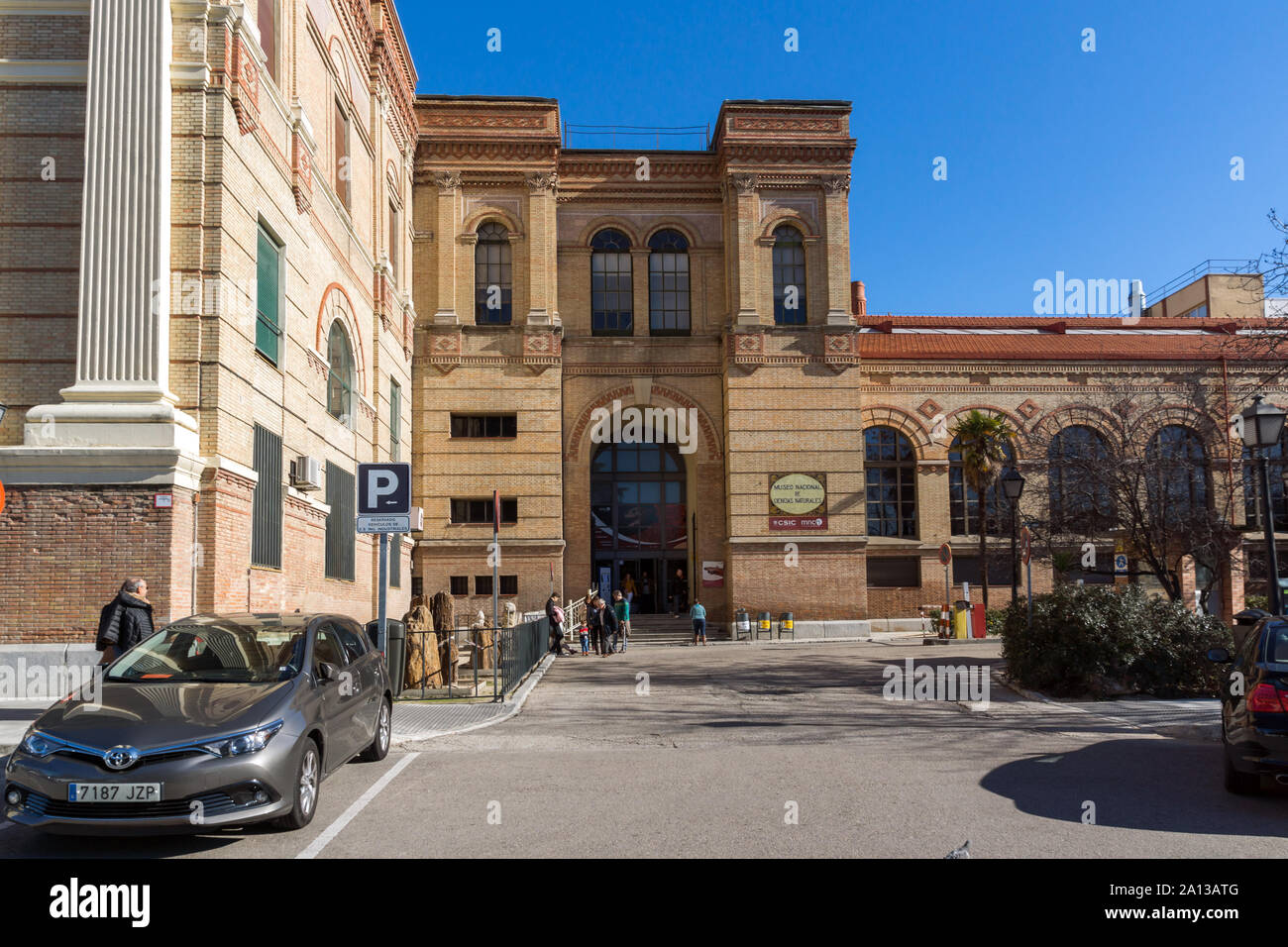 MADRID, Spanien - 21. JANUAR 2018: National Museum der Naturwissenschaften am Paseo de la Castellana Straße in der Stadt Madrid, Spanien Stockfoto