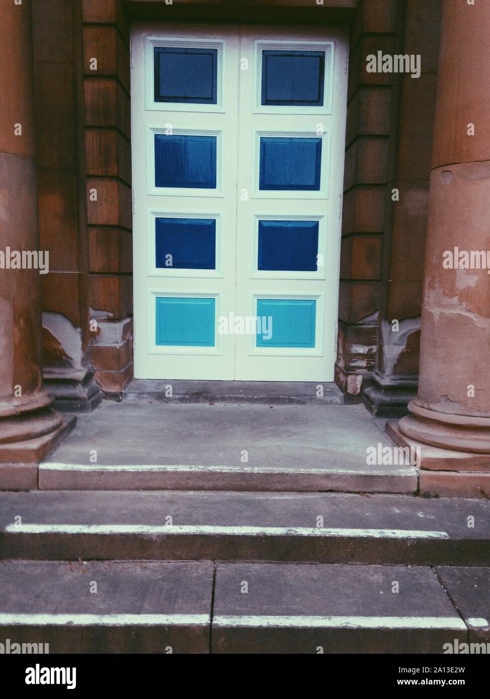 Farbpalette Tür, Glasgow. Stockfoto