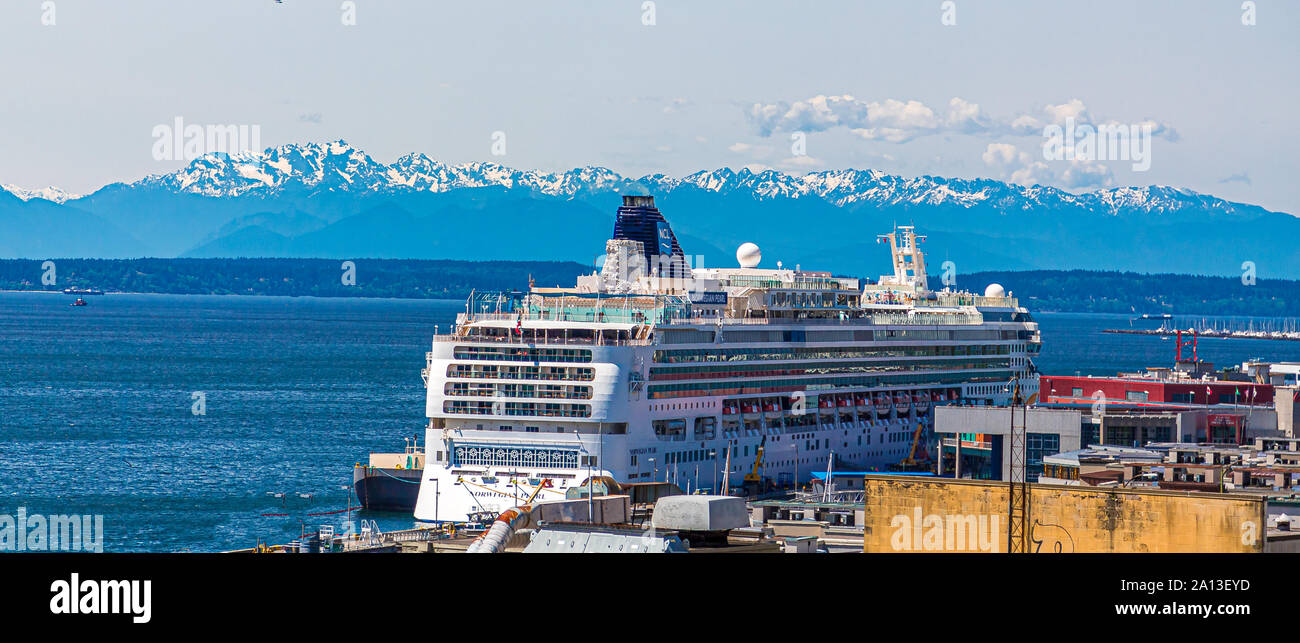 Norwegian Pearl in Seattle. Stockfoto