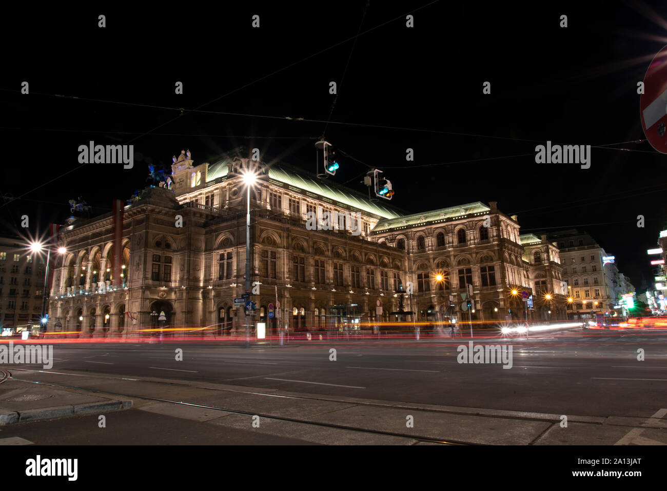 Wien bei Nacht 08. Stockfoto