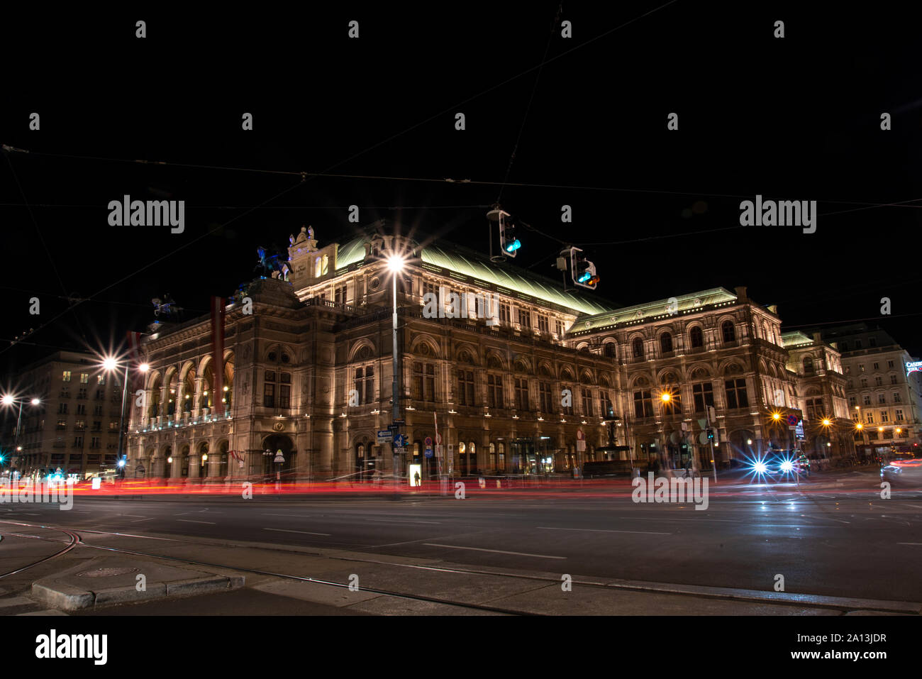 Wien bei Nacht 06. Stockfoto