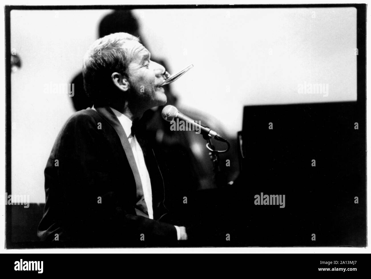 Italienische Sänger Paolo Conte führt in Lyon, Frankreich Stockfoto