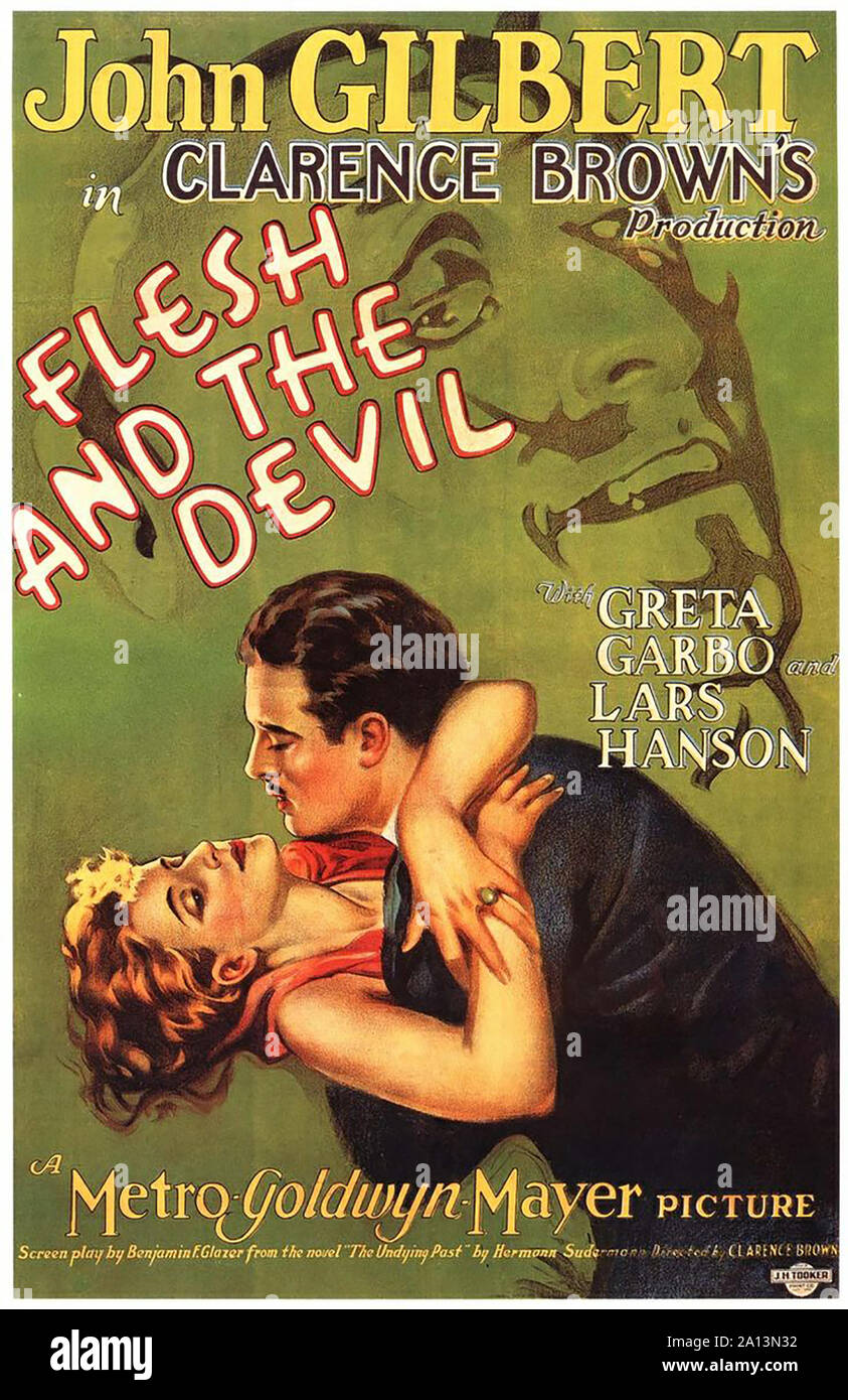 Dem FLEISCH UND DEM TEUFEL 1926 Stummfilm mit Greta Garbo und John Gilbert Stockfoto