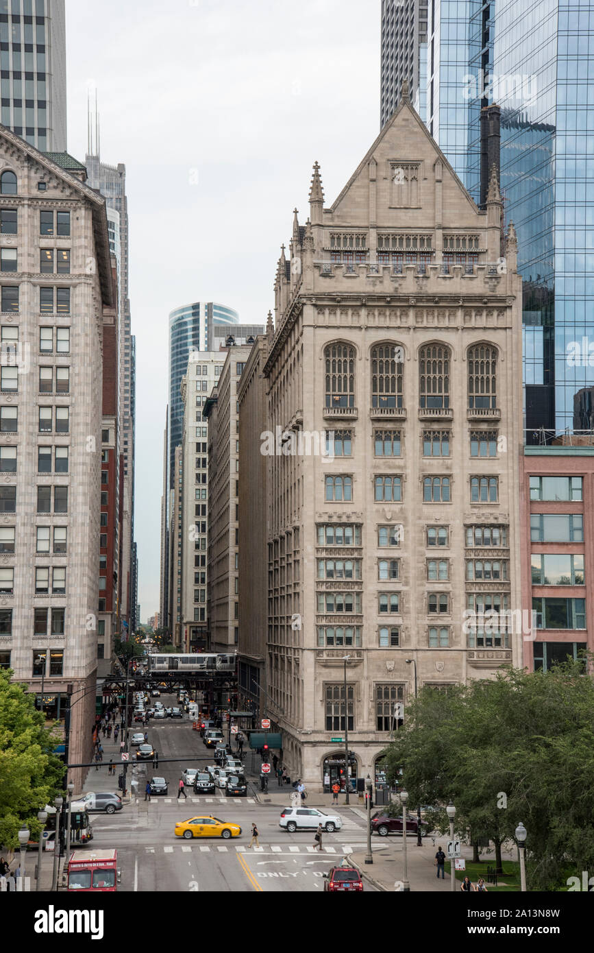 Downtown Chicago mit Blick auf der Circle Line Stockfoto