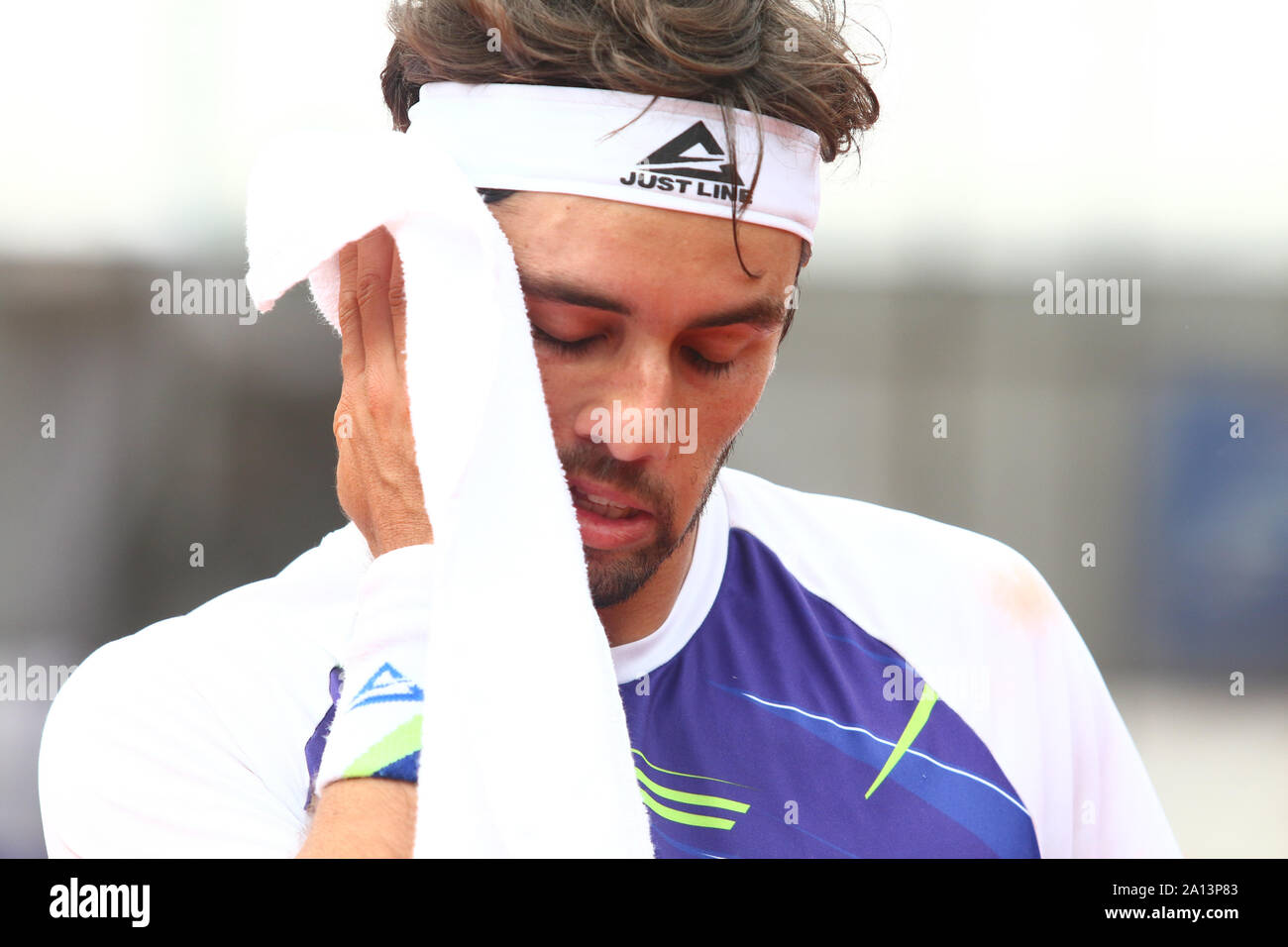 BUENOS AIRES, 23.09.2019: Oscar Jose Gutierrez während des Spiels in der ersten Runde des Challenger ATP von Buenos Aires am Racket Club, Buenos Aires, Ar Stockfoto