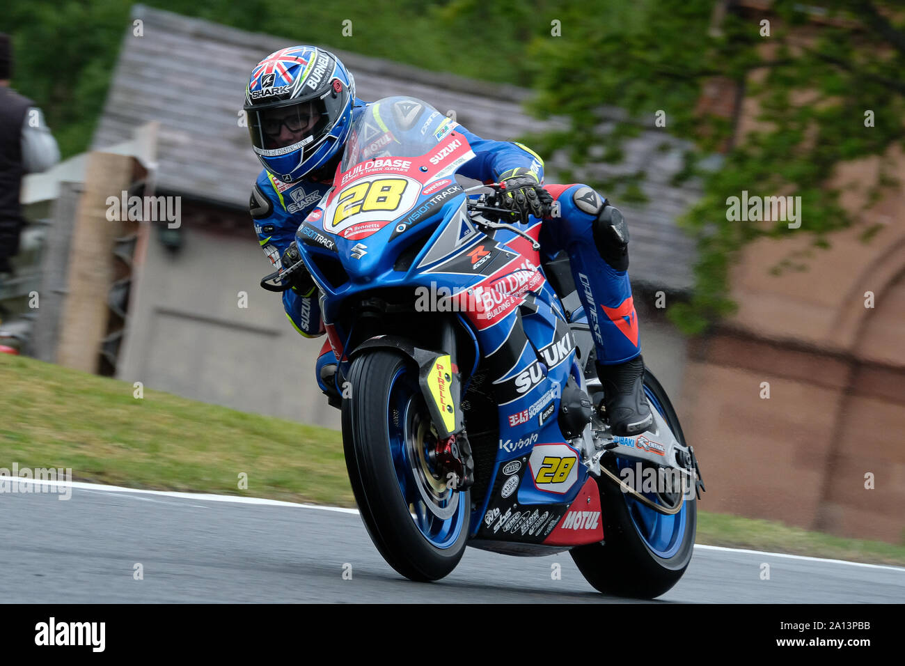 Bradley Ray auf der Buildbase Hawk Kawasaki Racing 2019 British Superbike Championship Stockfoto