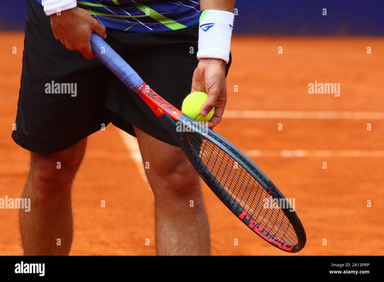 BUENOS AIRES, 23.09.2019: Oscar Jose Gutierrez während des Spiels in der ersten Runde des Challenger ATP von Buenos Aires am Racket Club, Buenos Aires, Ar Stockfoto