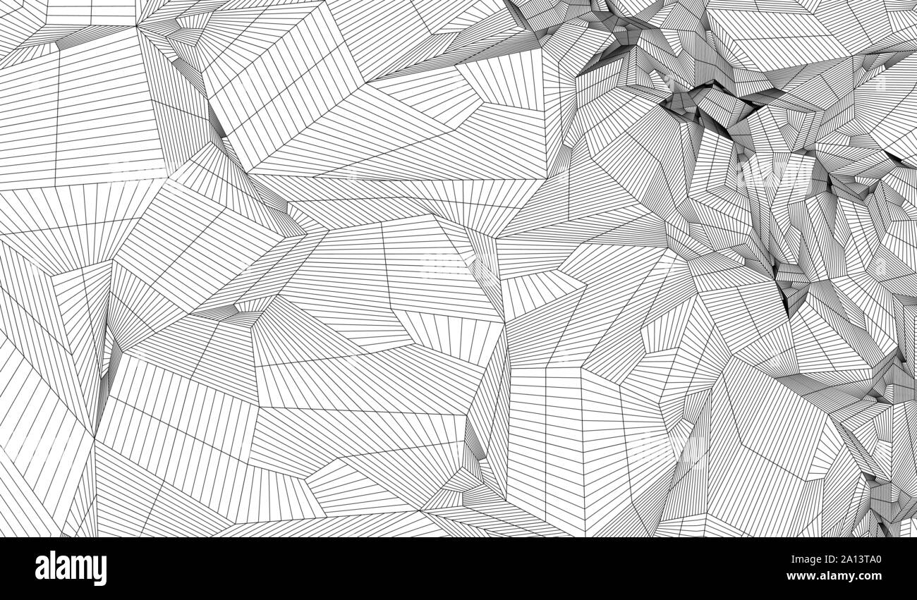 Geometrisch-abstrakte Komposition mit dekorativen Dreiecke Grid. Vector Illustration Stock Vektor
