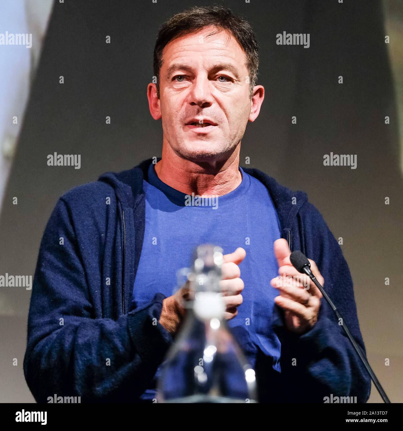 BFI Southbank, London, UK. 23 Sep, 2019. Jason Isaacs auf der Bühne Mark Kermode in 3d. Jason war über seine neue Sky Cinema Film; Hotel Mumbai. Bild von der Credit: Julie Edwards/Alamy leben Nachrichten Stockfoto