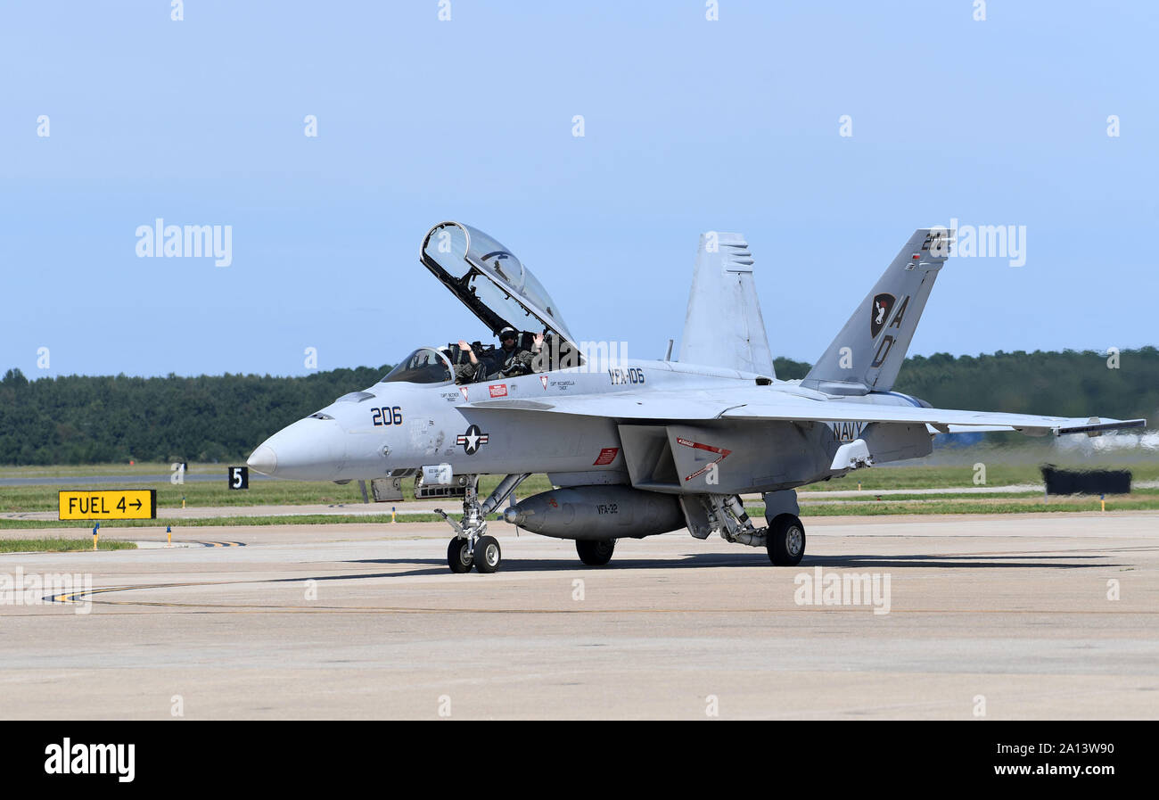 September 20, 2019, Virginia Beach, Virginia, USA: 2019 Oceana Air Show kommt zu Naval Air Station Oceana in Virginia Beach, Virginia am 20. September 2019.. Foto © Jeff Moore (Credit Bild: © Jeff Moore/ZUMA Draht) Stockfoto
