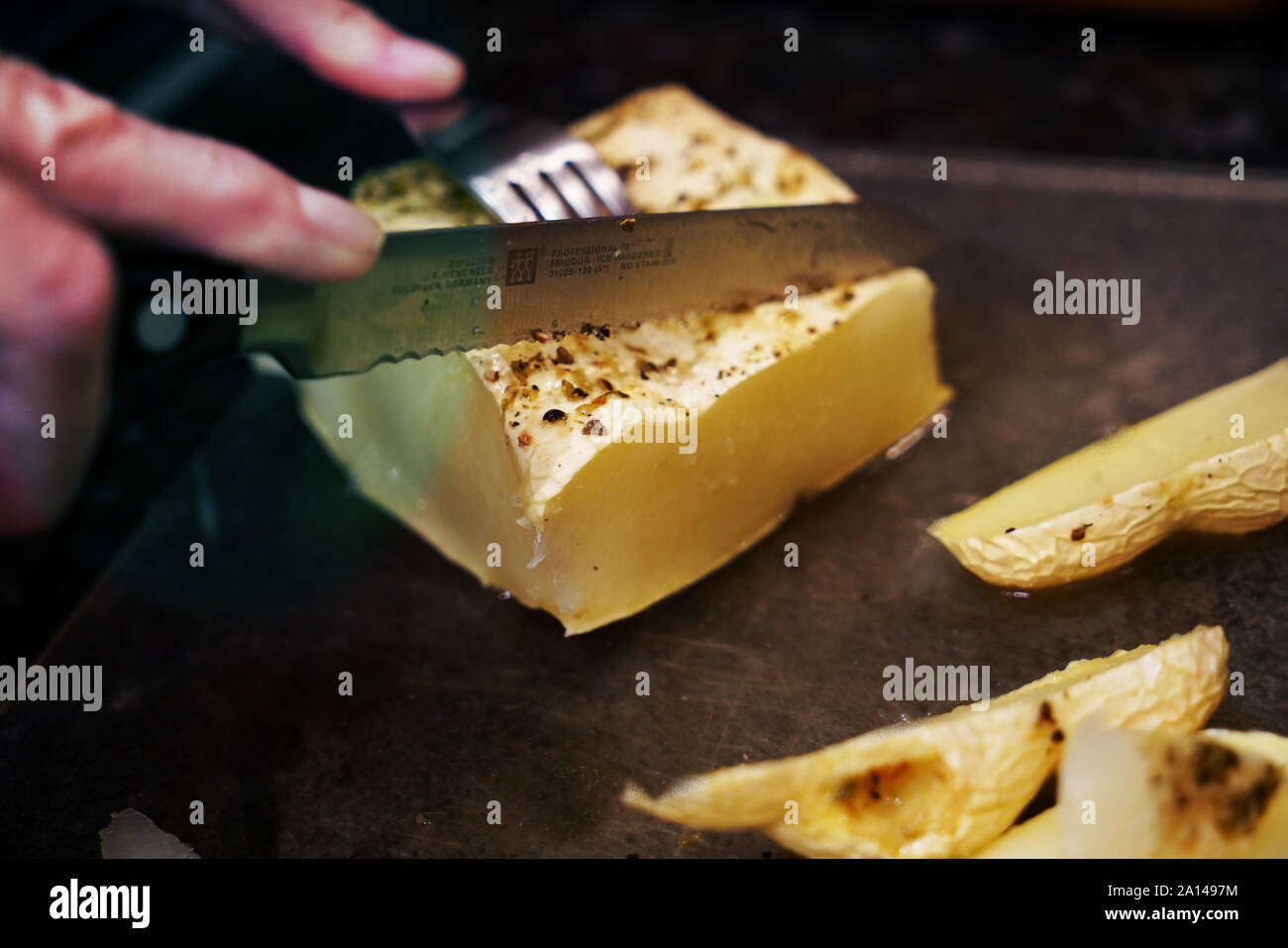 Kochen Pattypan SquashÑthe gekochten Kürbis Fotos von Dennis Brack beendete Stockfoto
