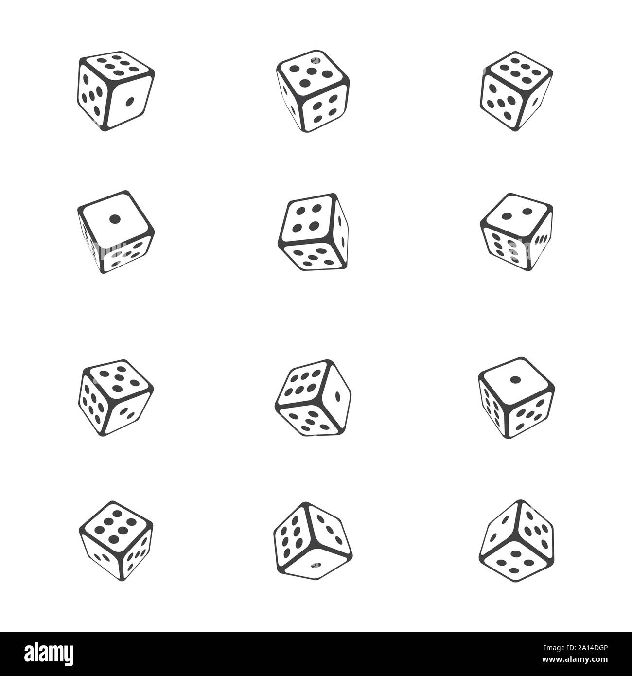Würfel vektor Icon Design vorlage Abbildung Stock Vektor