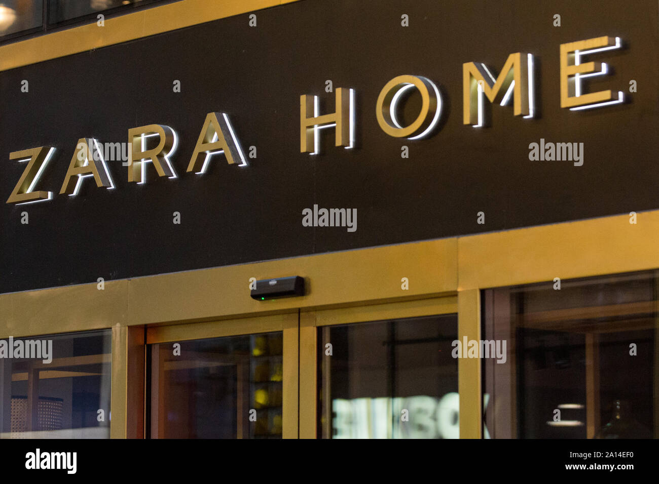 Zara Home Logo in Göteborg gesehen. Stockfoto