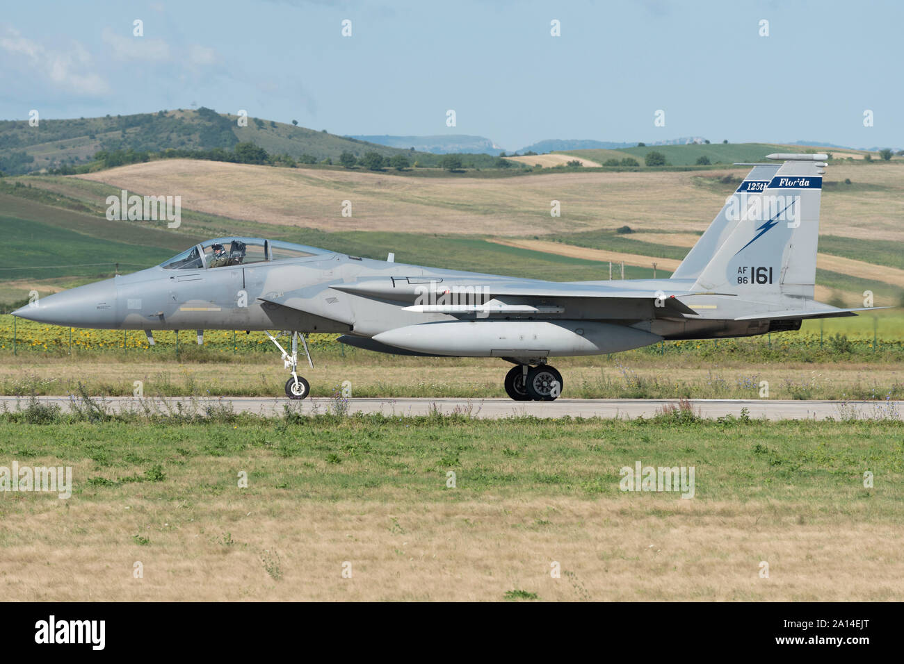 Florida Air National Guard F-15C bei Campia Turzii, Rumänien. Stockfoto