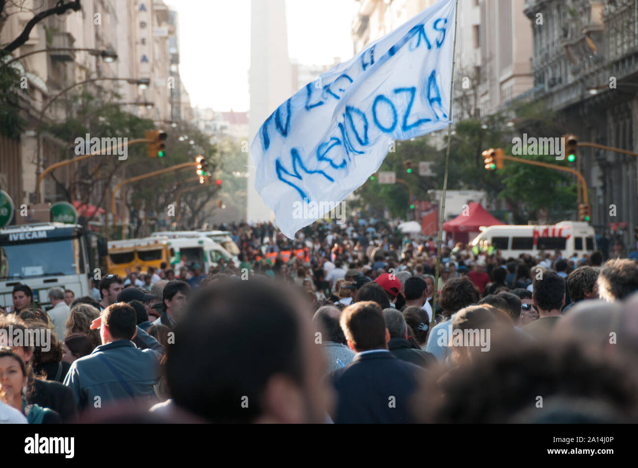 Buenos Aires, Argentinien - 28. Oktober 2010: Nestor Kirchner in Argentinien, Argentinier Tribut zahlen auf den ehemaligen Präsidenten Nestor Kirchner im Stockfoto