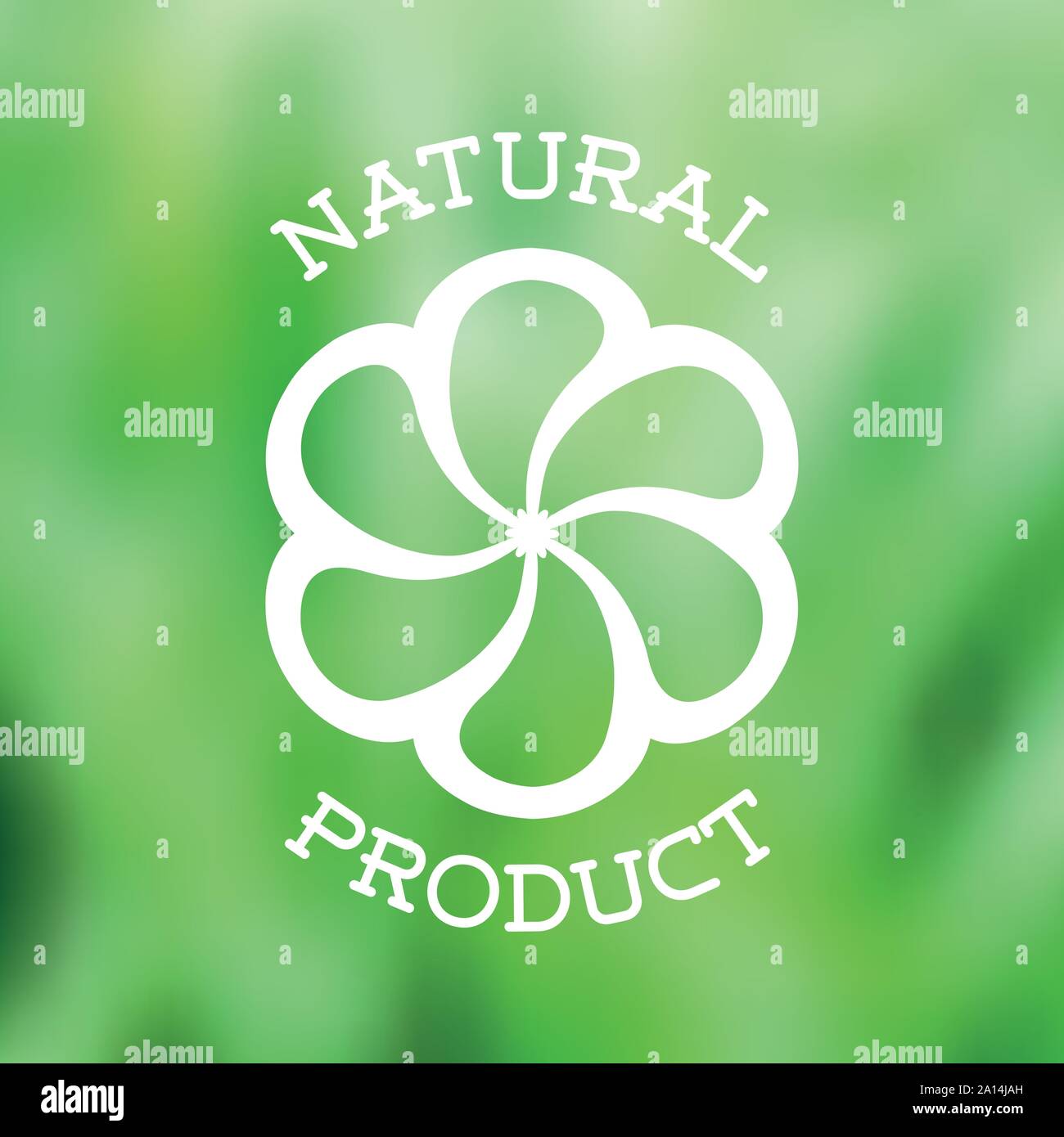 Natürliche vintage Label auf verschwommenen Hintergrund Stock Vektor