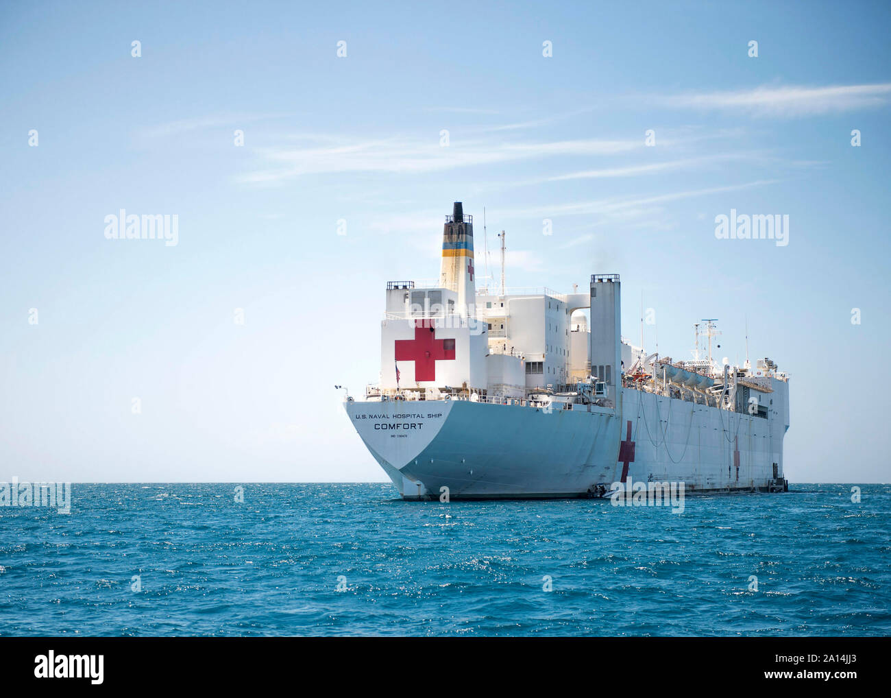Das Military Sealift Command Lazarettschiff USNS Comfort. Stockfoto