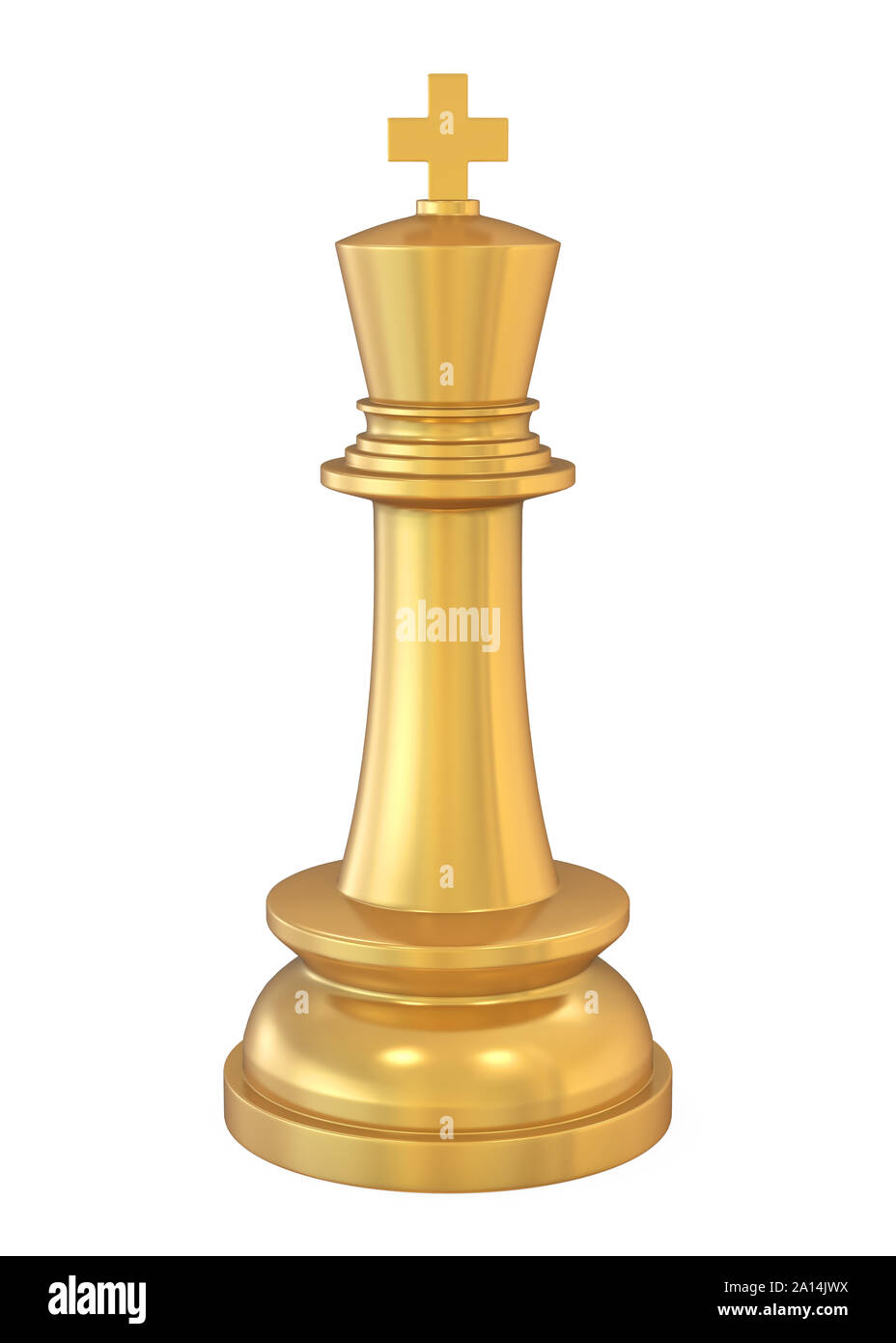 König Schachfigur isoliert Stockfoto