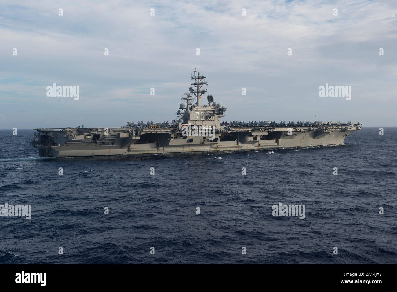 USS Ronald Reagan Transite der philippinischen Meer. Stockfoto